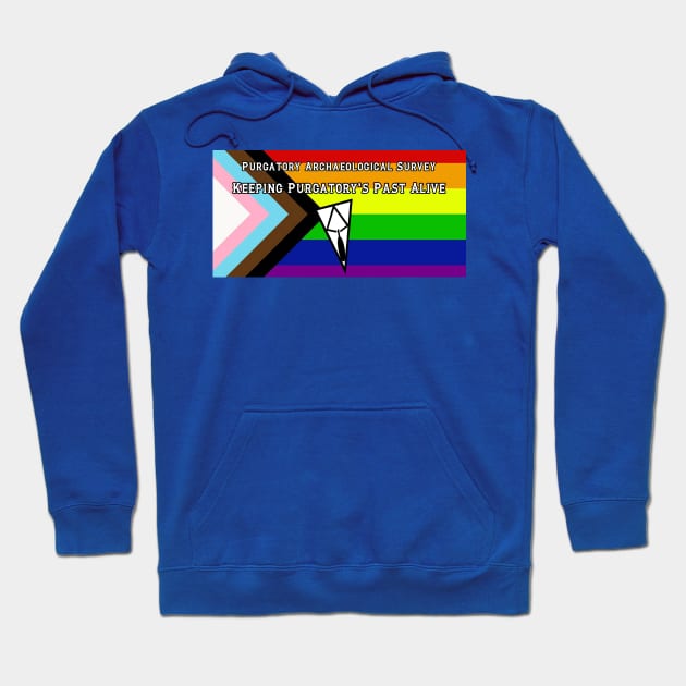 PAS Pride Text Hoodie by PurgatoryArchaeologicalSurvey